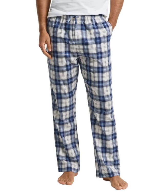 Men's GANT Checked Pyjama Pants - Blue Water