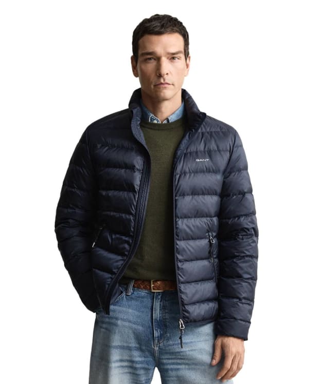 Men's GANT Light Down Jacket - Evening Blue