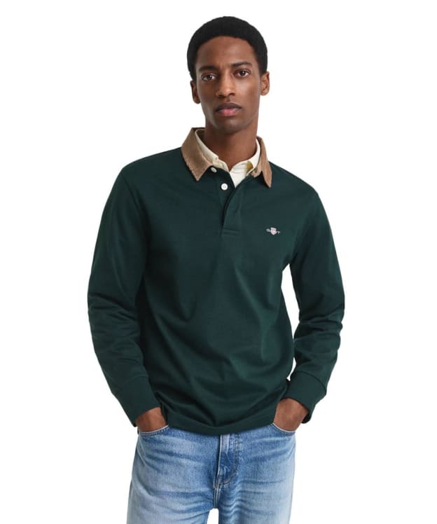 Men's GANT Cord Collar Heavy Rugger - Tartan Green