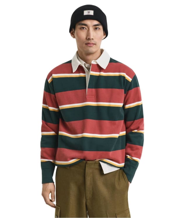 Men's GANT Striped Heavy Rugger - Modern Rust