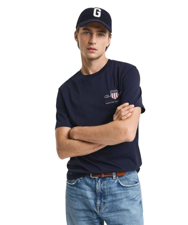 Men's GANT Graphic Short Sleeve T-Shirt - Evening Blue