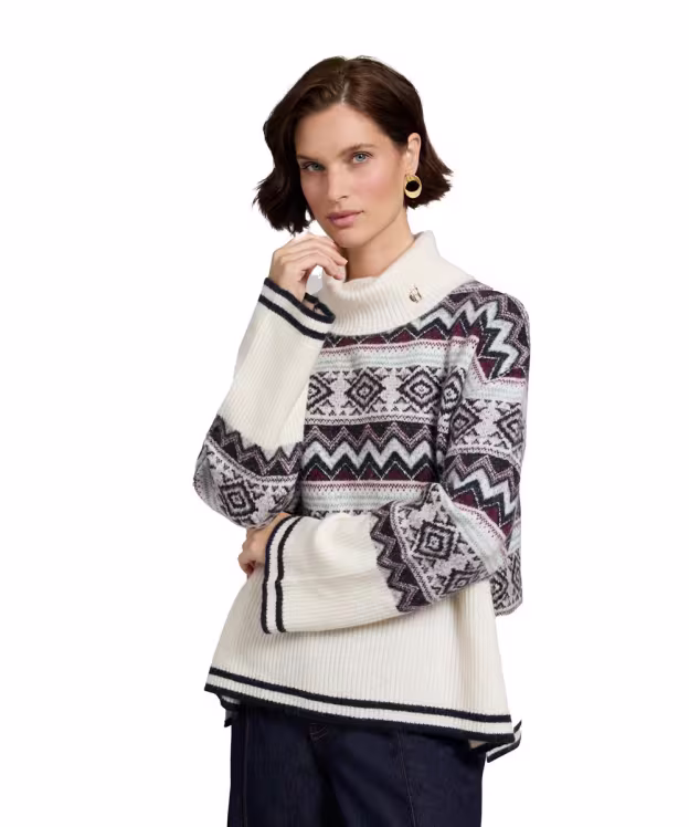 Women's Holland Cooper Antonia Fairilse Roll Neck Knit - Blue