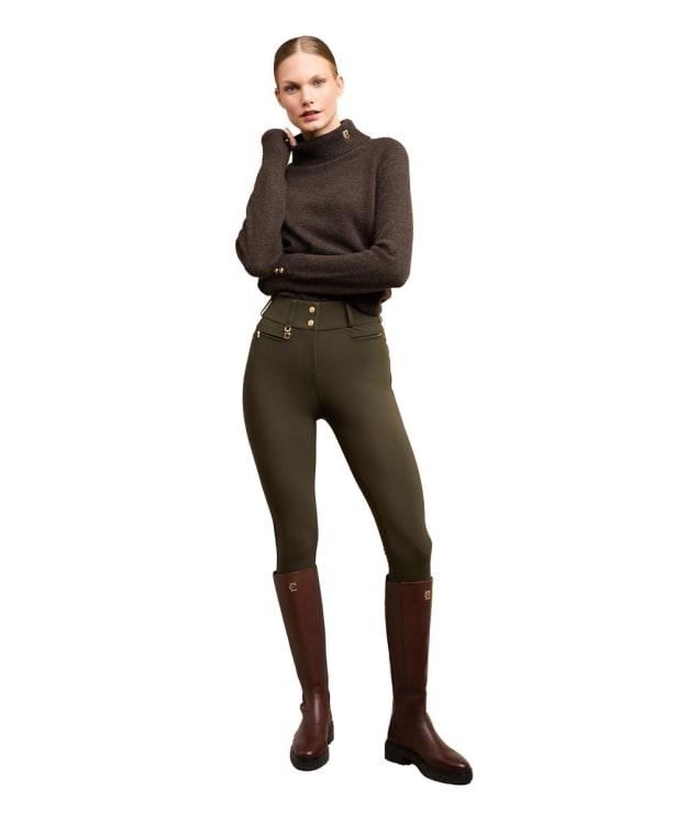 Women's Holland Cooper Contour Trousers - Dark Olive