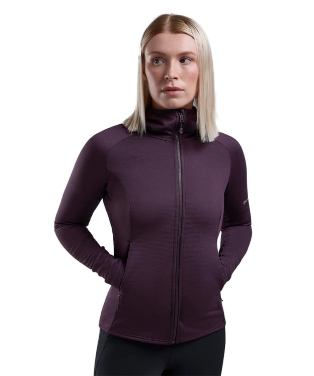 Women's Montane Protium Hooded Fleece Jacket - Mulberry