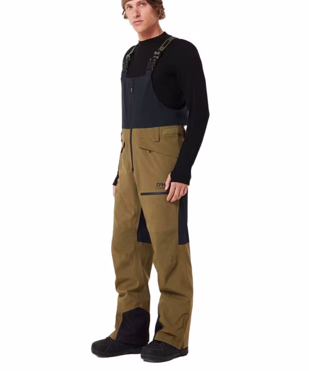 Men's Oakley TNP Shell Bib Snow Pants - Army Green