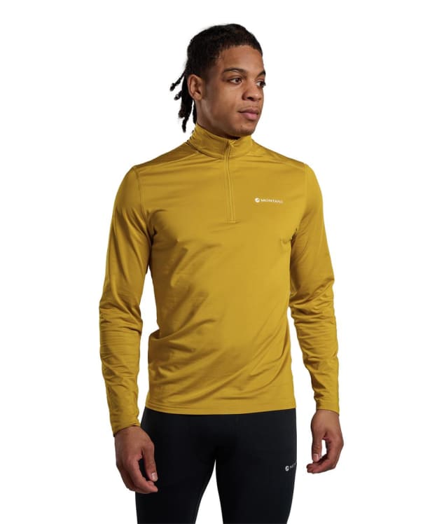 Men's Montane Dart XT Thermal Zip Neck Long Sleeved Baselayer Top - Ginkgo Gold