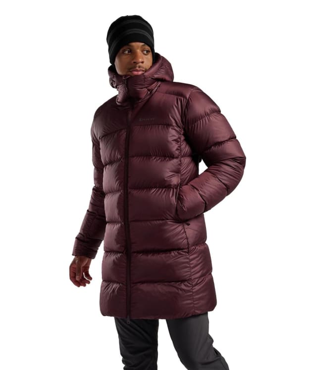 Men's Montane Polaron XT Longline Hooded Jacket - Dark Garnet