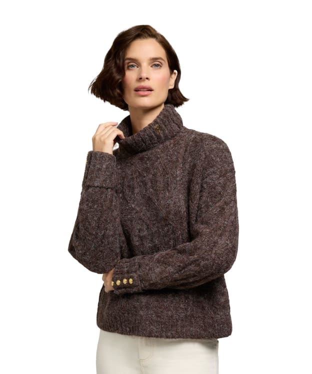 Women's Holland Cooper Noveli Roll Neck Knit - Chocolate