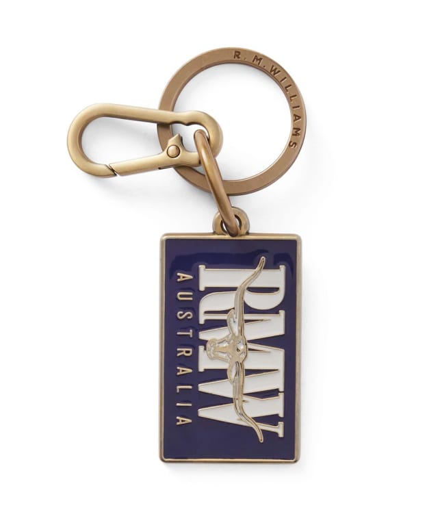 R.M. Williams Heritage Logo Enamel Keyring - Navy