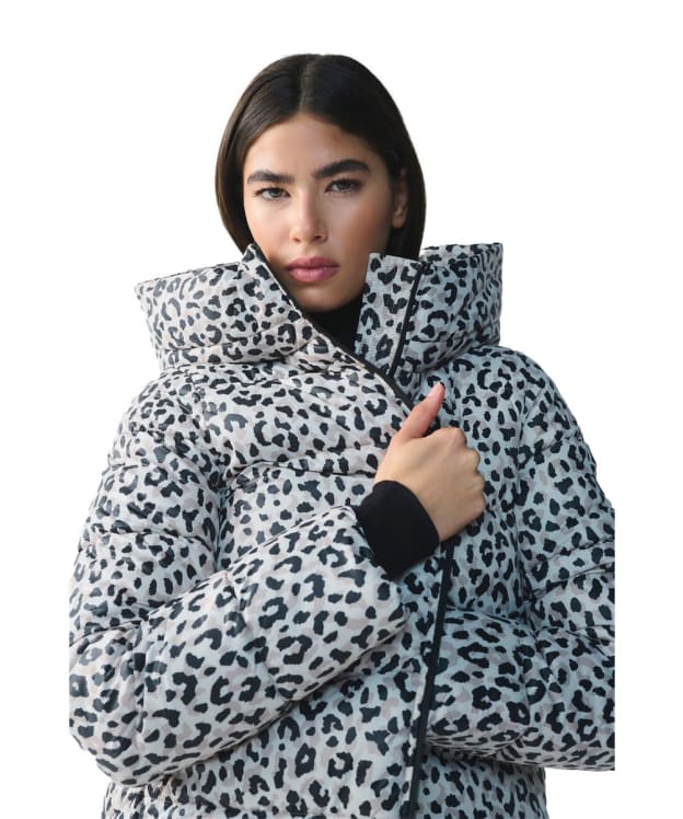 Women's Barbour International Printed Olivios Puffer Jacket - Jasmine Leopard