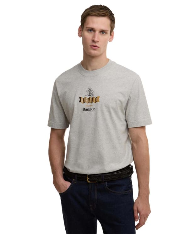 Men's Barbour X Baracuta Vinyl Oversized T-Shirt - Grey Marl