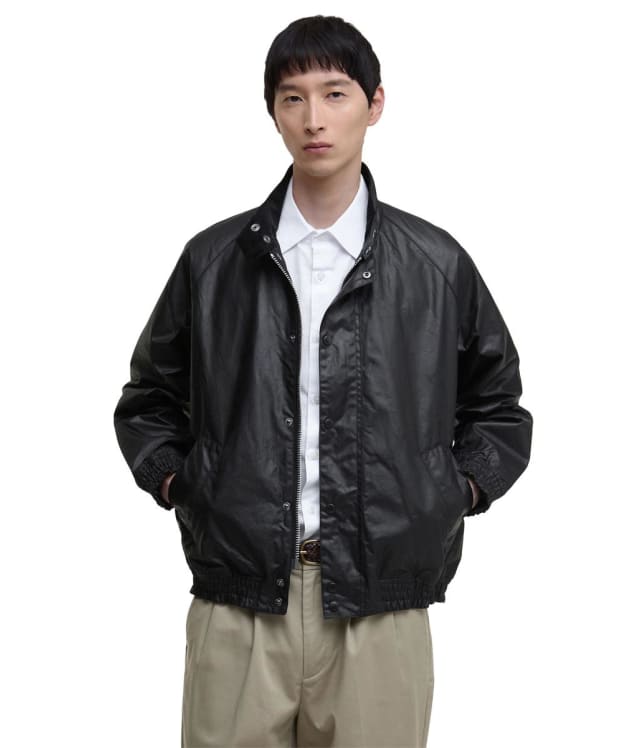 Men's Barbour Blouson Transport Wax Jacket - Black