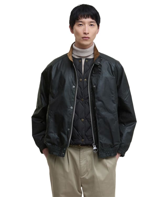 Men's Barbour Blouson Transport Wax Jacket - Sage