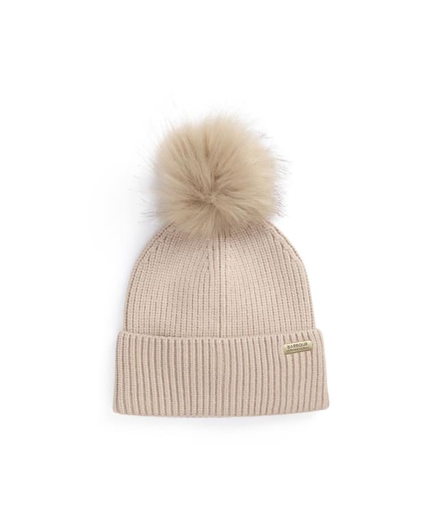 Women's Barbour International Mallory Pom Beanie - Oat