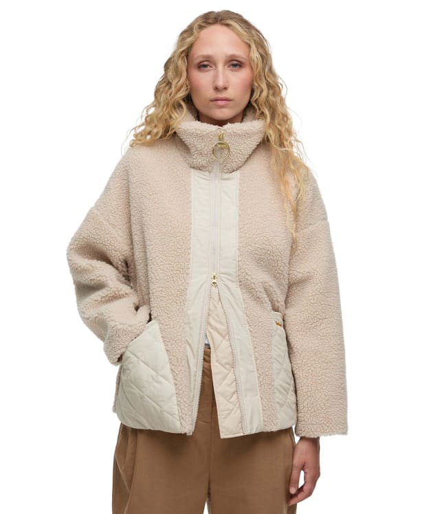 Women's Barbour Brawby Fleece - Silver Cloud / Oatmeal