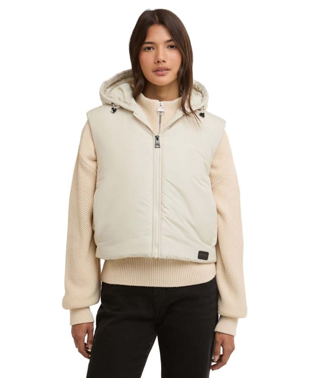 Women's Barbour International Calista Gilet - Bone White