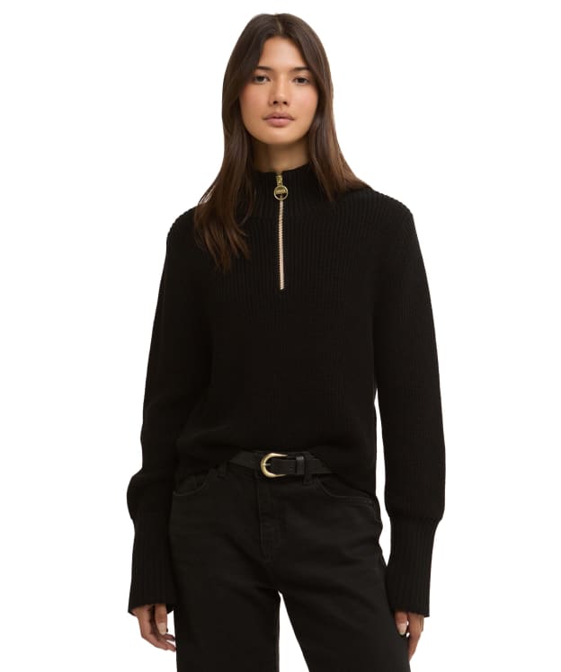 Women's Barbour International Kennedy Knitted Jumper - Black