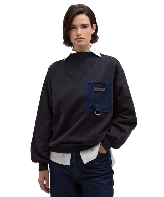 Women's Barbour Saima Sweatshirt - Dark Navy