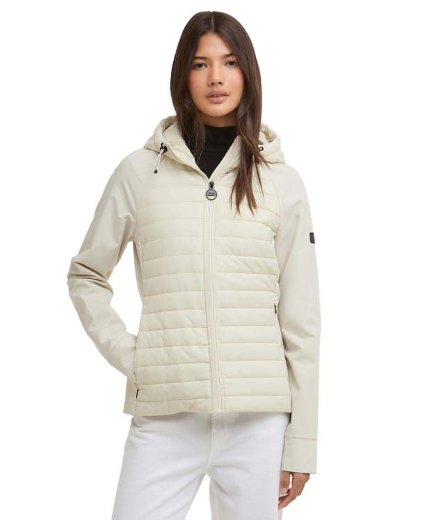 Women's Barbour International Valentina Quilted Sweat - Bone White