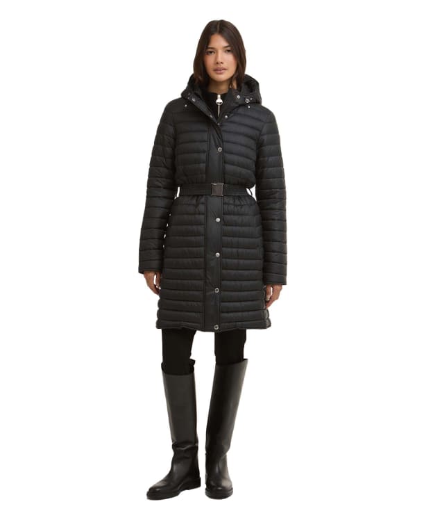 Women's Barbour International Longline Jada Puffer Jacket - Black