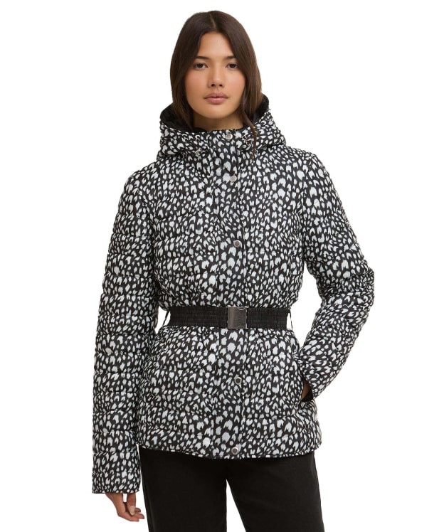 Women's Barbour International Printed Jada Puffer Jacket - Snow Leopard Print
