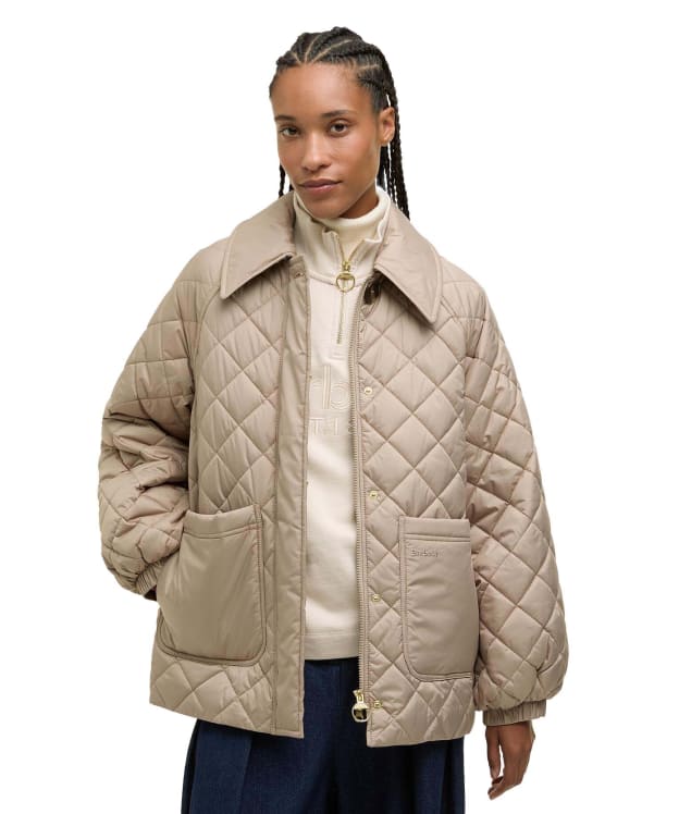 Women's Barbour Laoise Quilted Jacket - Honey / Ancient Poplar
