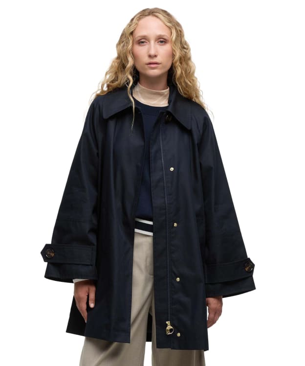 Women's Barbour Kennedy Showerproof Jacket - Dark Navy / Ancient Tartan