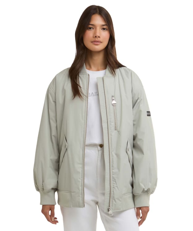 Women's Barbour International Kuala Showerproof Jacket - Glacier Grey