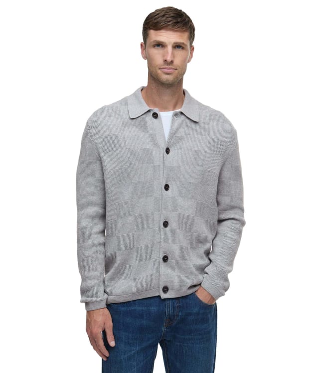 Men's Barbour Falton Knitted Cardigan - Grey Marl