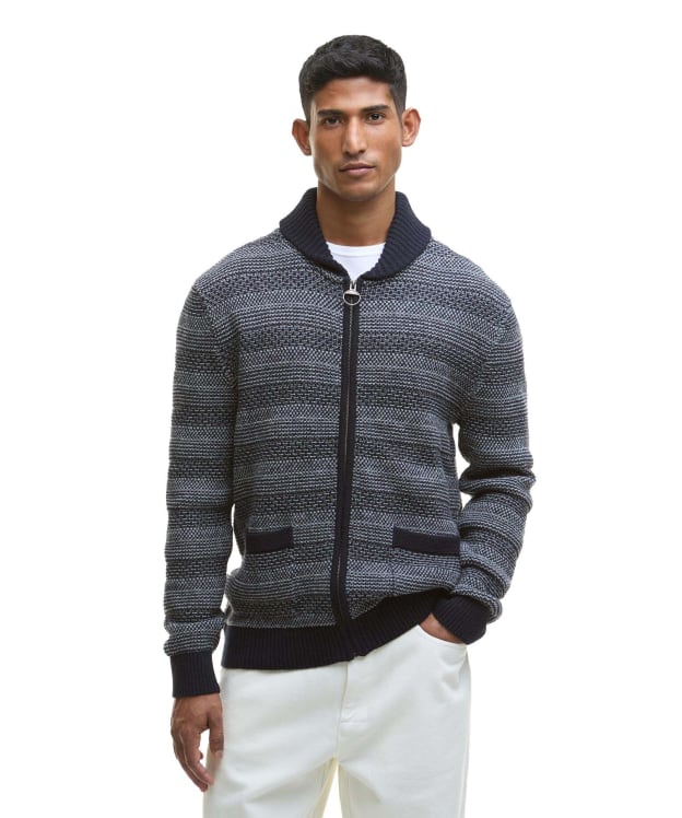 Men's Barbour Helmsley Knitted Jacket - Navy