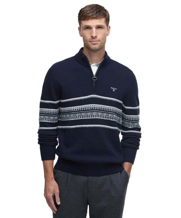 Men's Barbour Kepwick Half Zip Jumper - Navy