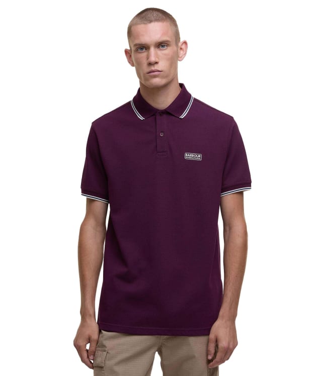 Men's Barbour International Evan Tipped Polo Shirt - Potent Merlot
