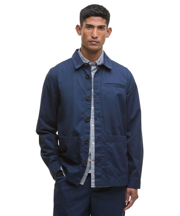 Men's Barbour Cole Tailored Fit Poplin Overshirt - Navy