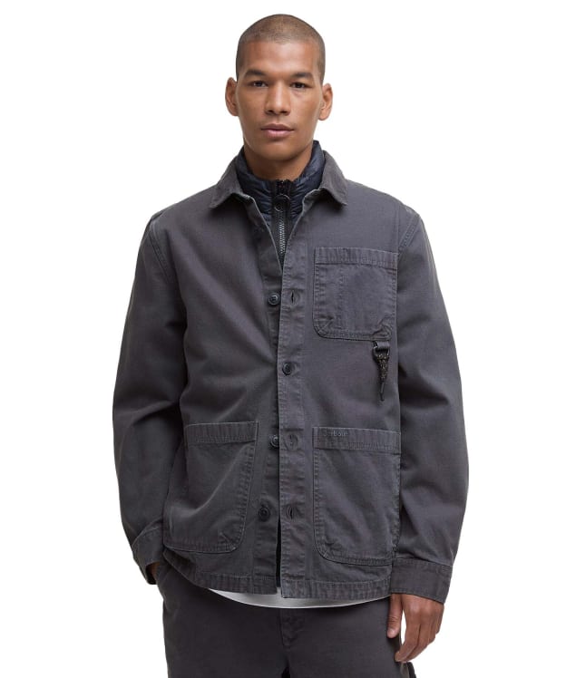 Men's Barbour Bowland Garment Dyed Overshirt - Black