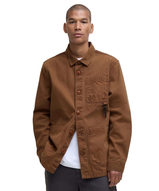 Men's Barbour Bowland Garment Dyed Overshirt - Umber