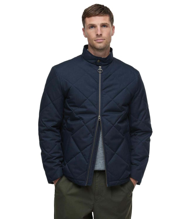 Men's Barbour City Harrington Quilted Jacket - Navy