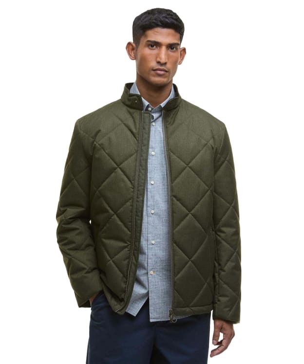 Men's Barbour City Harrington Quilted Jacket - Olive