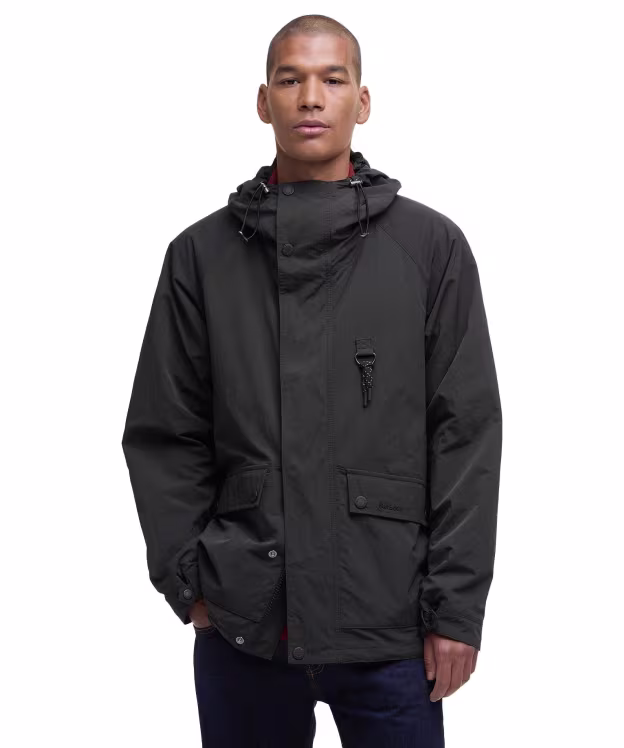Men's Barbour Rig Showerproof Jacket - Black