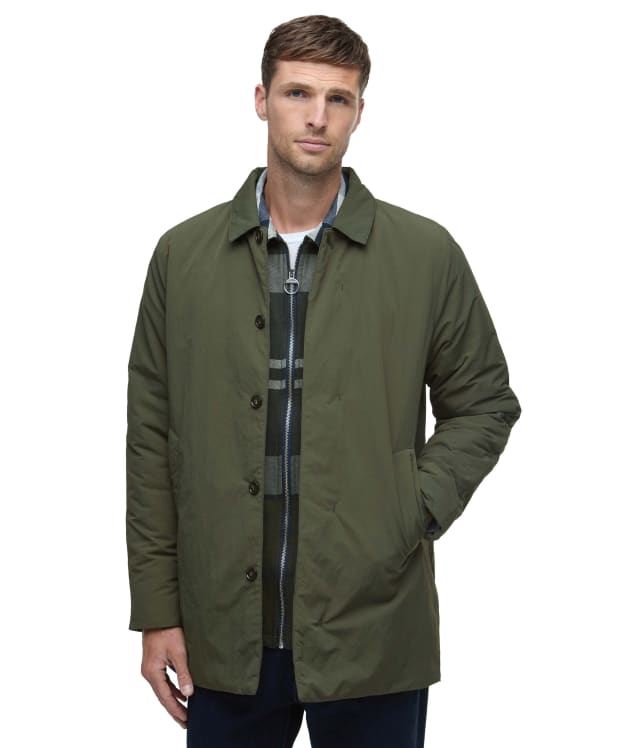 Men's Barbour Wadded Lorden Showerproof Mac - Olive