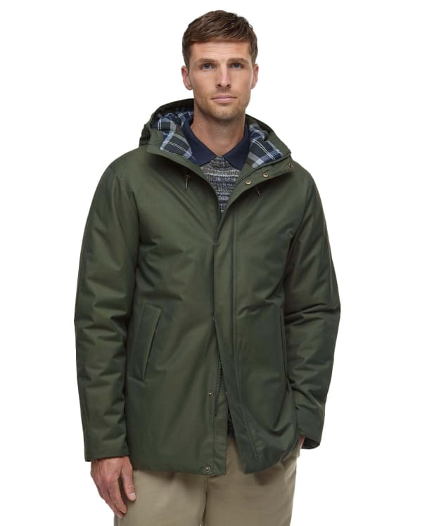 Men's Barbour Modern Lorden Showerproof Mac - Olive
