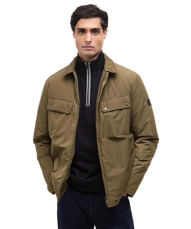 Men's Barbour International Padded Ariel Shirt Jacket - Light Sage