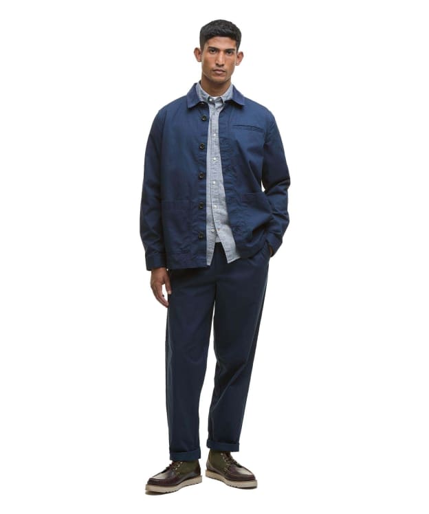 Men's Barbour Cole Relaxed Fit Poplin Trouser - Navy