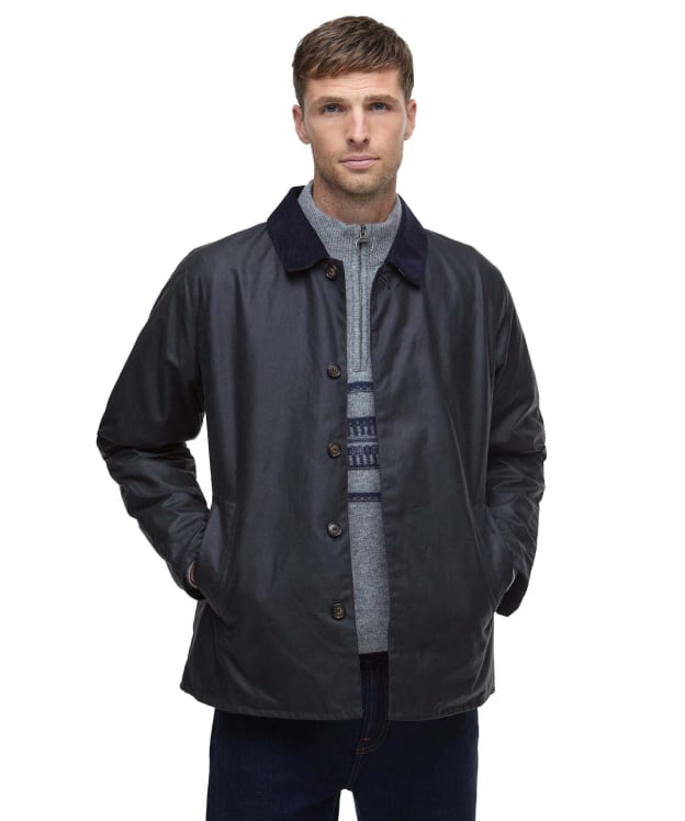 Men's Barbour Short Lorden Wax Mac - Navy