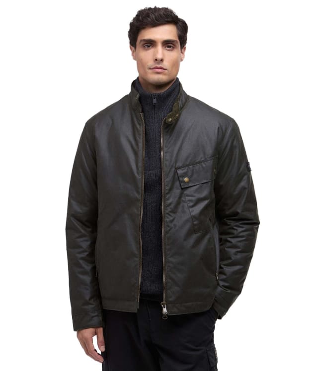 Men's Barbour International Chard Waxed Jacket - Archive Olive