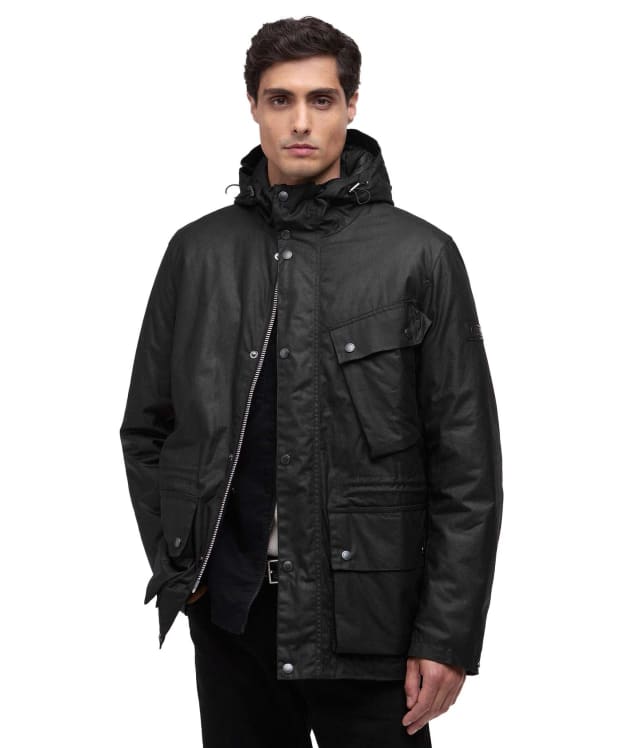 Men's Barbour International Endley Waxed Jacket - Black