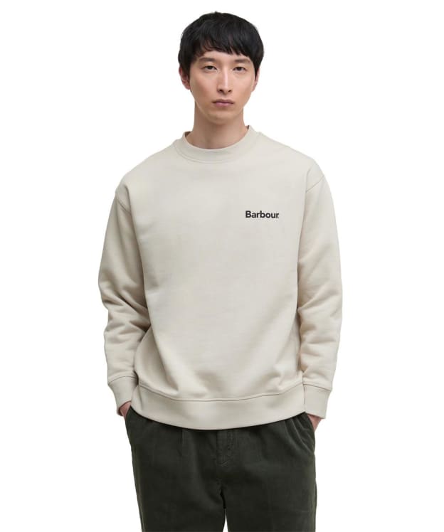 Men's Barbour Nicholas Oversized Crew Neck Sweatshirt - Mist