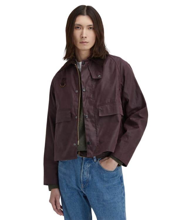 Men's Barbour Spey Wax Jacket - Bordeaux