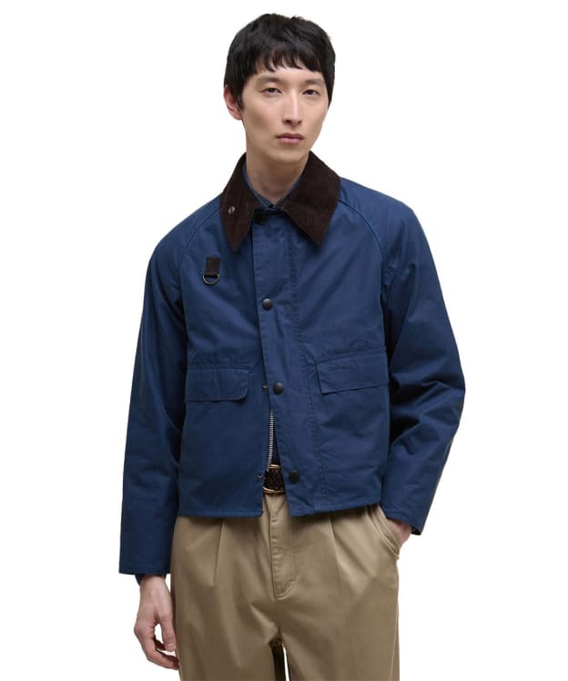 Men's Barbour Spey Wax Jacket - Washed Cobalt