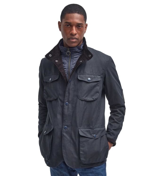 Men's Barbour Ogston Waxed Jacket - Navy