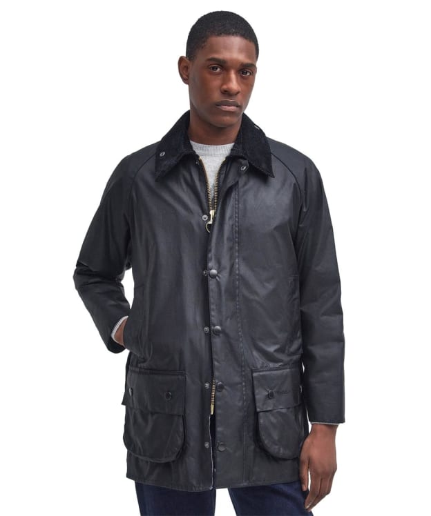Men's Barbour Beaufort Waxed Jacket - Black
